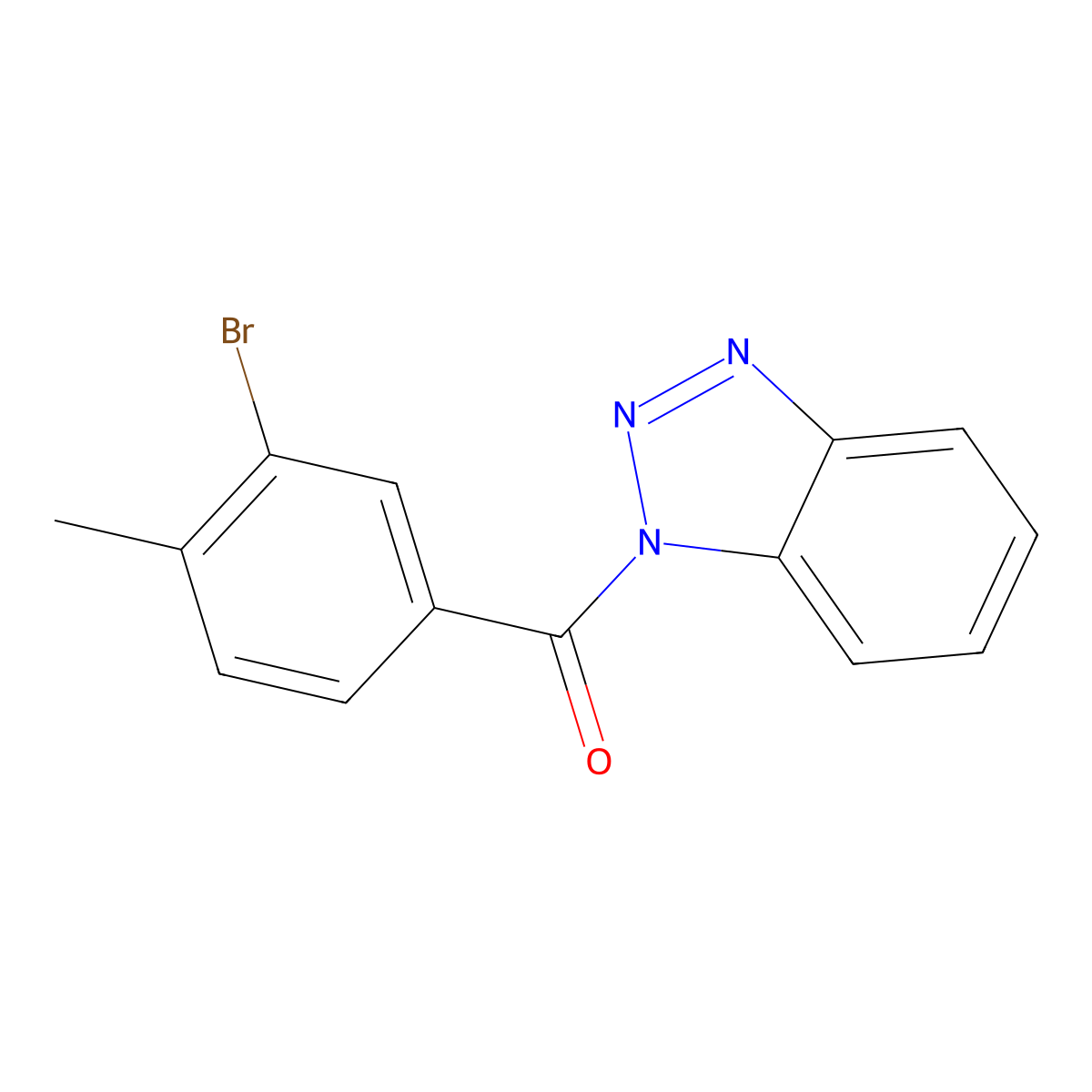 1-(3-bromo-4-methylbenzoyl)-1H-1,2,3-benzotriazole molecular structure, CAS 337314-37-1