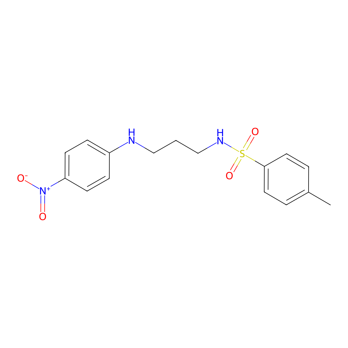 4-methyl-N-[3-(4-nitroanilino)propyl]benzenesulfonamide molecular structure, CAS 337325-24-3
