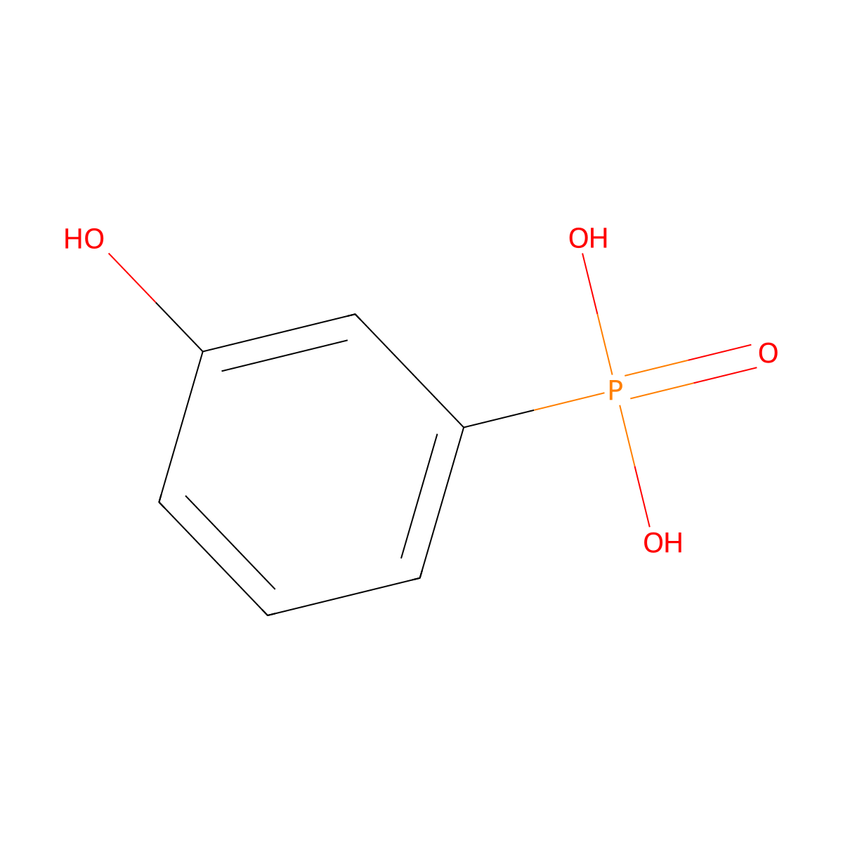 Phosphonic acid, (m-hydroxyphenyl)- molecular structure, CAS 33733-31-2