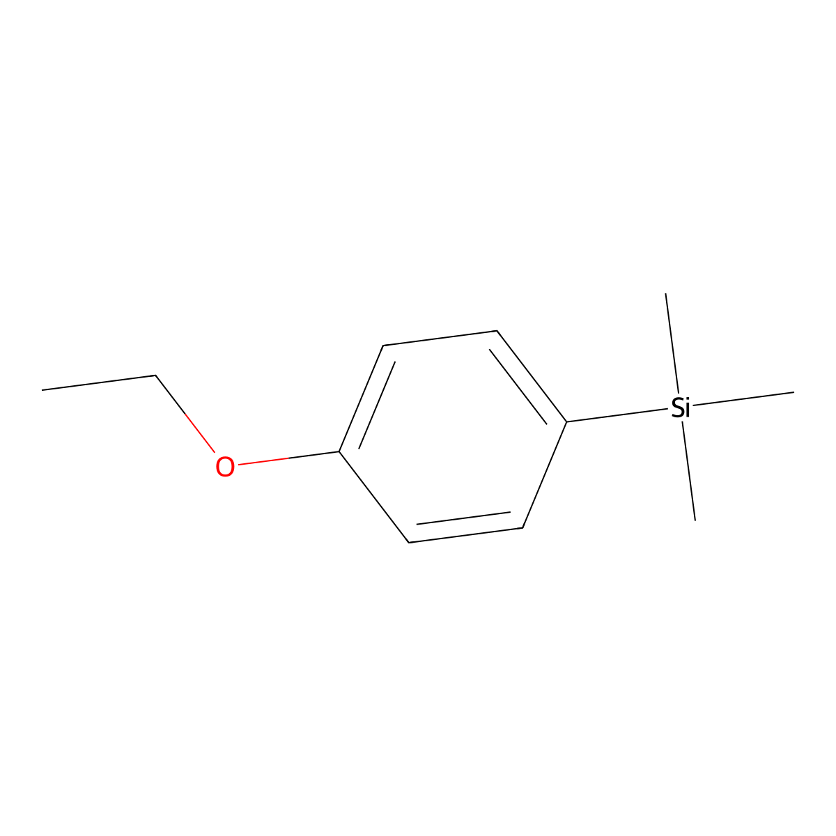 (4-Ethoxyphenyl)trimethylsilane molecular structure, CAS 33733-39-0