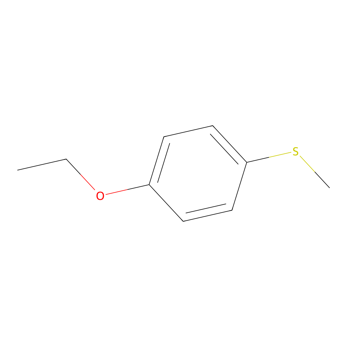 1-Ethoxy-4-(methylthio)benzene molecular structure, CAS 33733-78-7