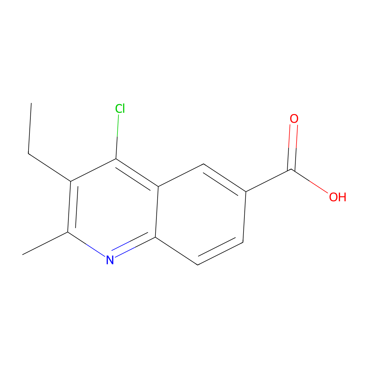 4-Chloro-3-ethyl-2-methylquinoline-6-carboxylic acid molecular structure, CAS 337337-33-4
