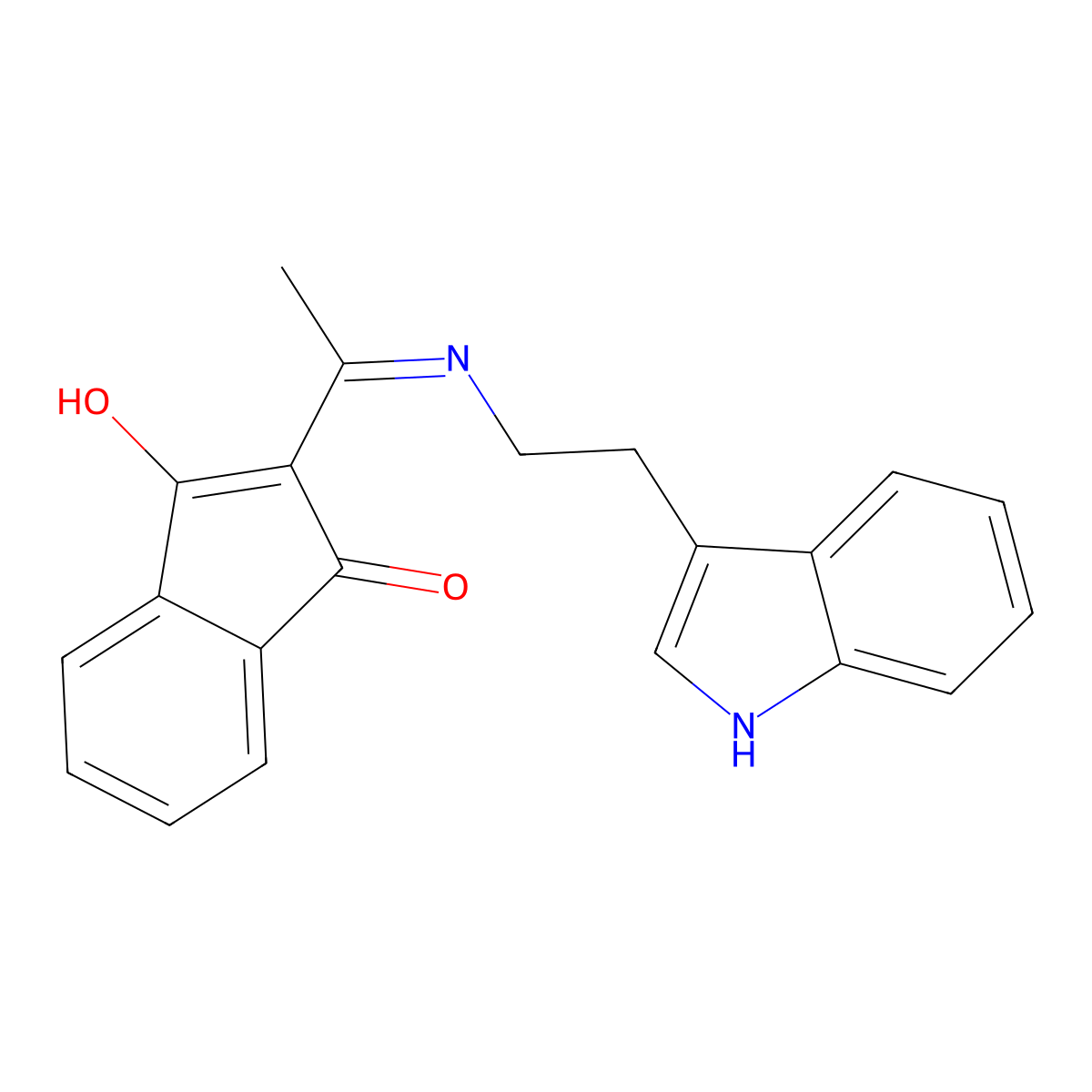 2-(1-{[2-(1H-indol-3-yl)ethyl]amino}ethylidene)-1H-indene-1,3(2H)-dione molecular structure, CAS 337340-62-2