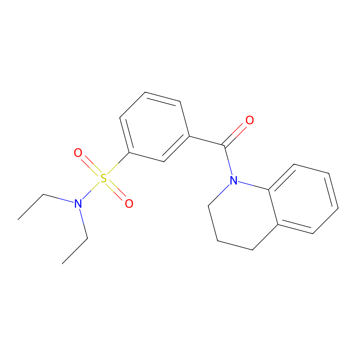 3-(3,4-Dihydro-2H-quinoline-1-carbonyl)-N,N-diethyl-benzenesulfonamide molecular structure, CAS 337343-69-8