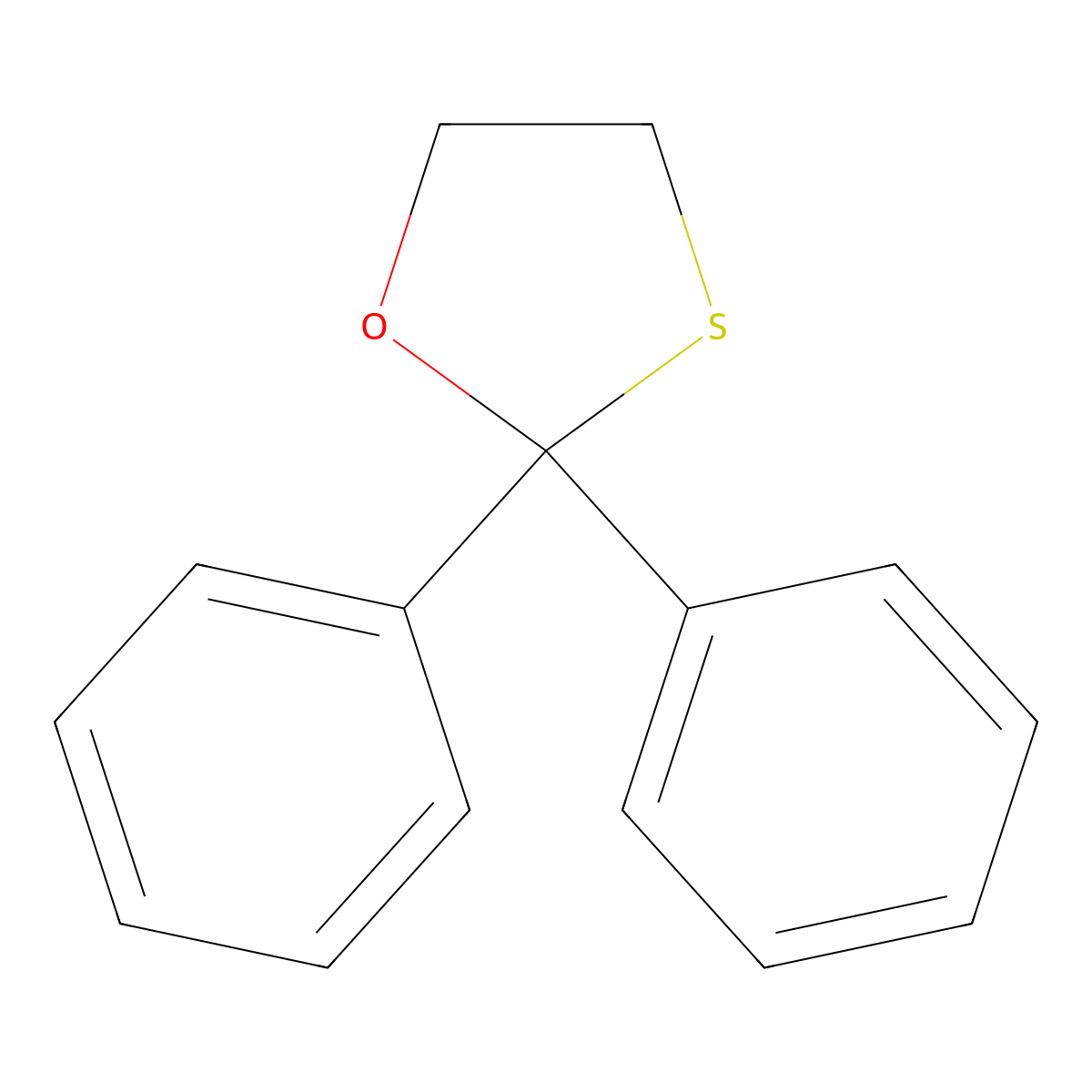 2,2-Diphenyl-1,3-oxathiolane molecular structure, CAS 33735-40-9