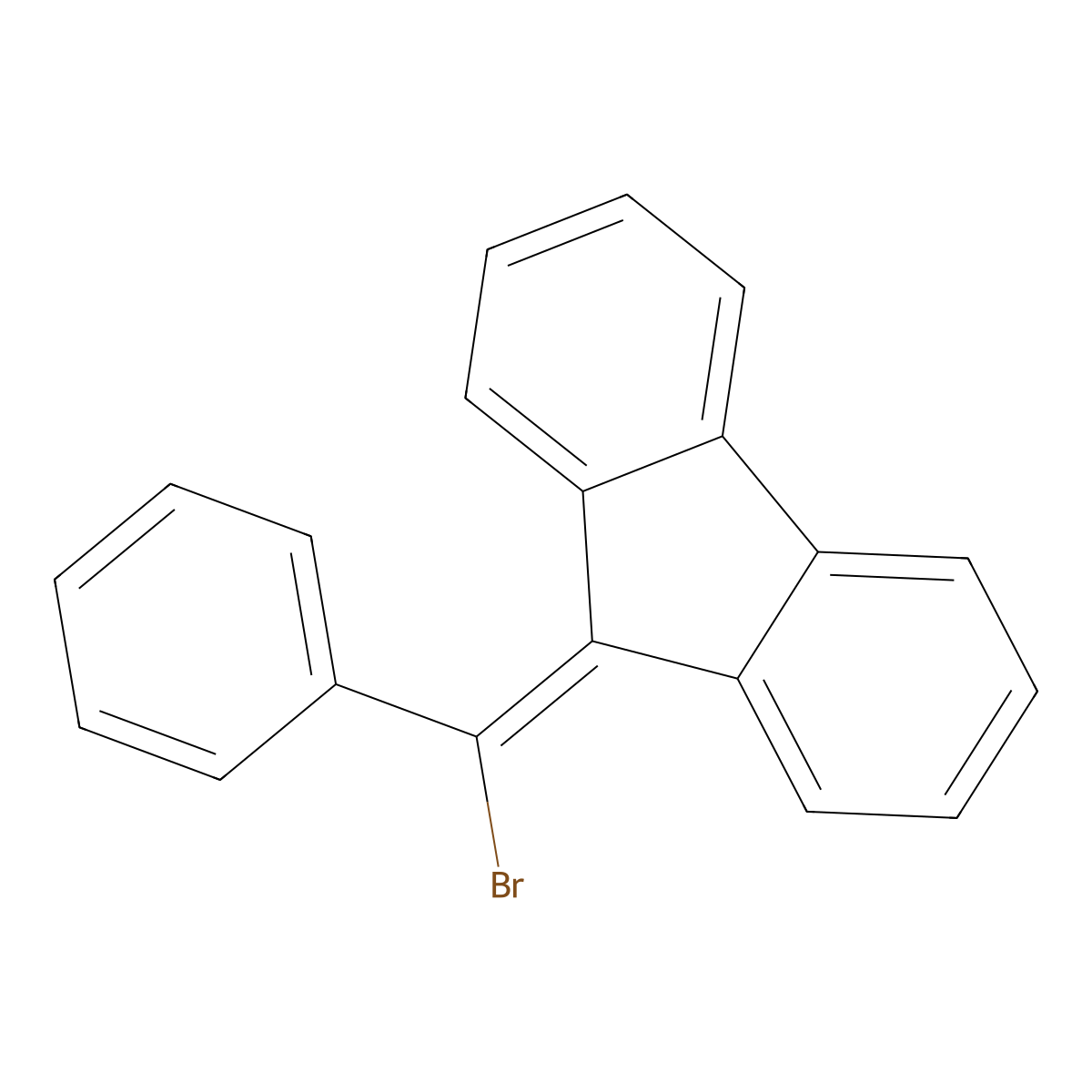 9-[Bromo(phenyl)methylene]-9H-fluorene molecular structure, CAS 33735-95-4
