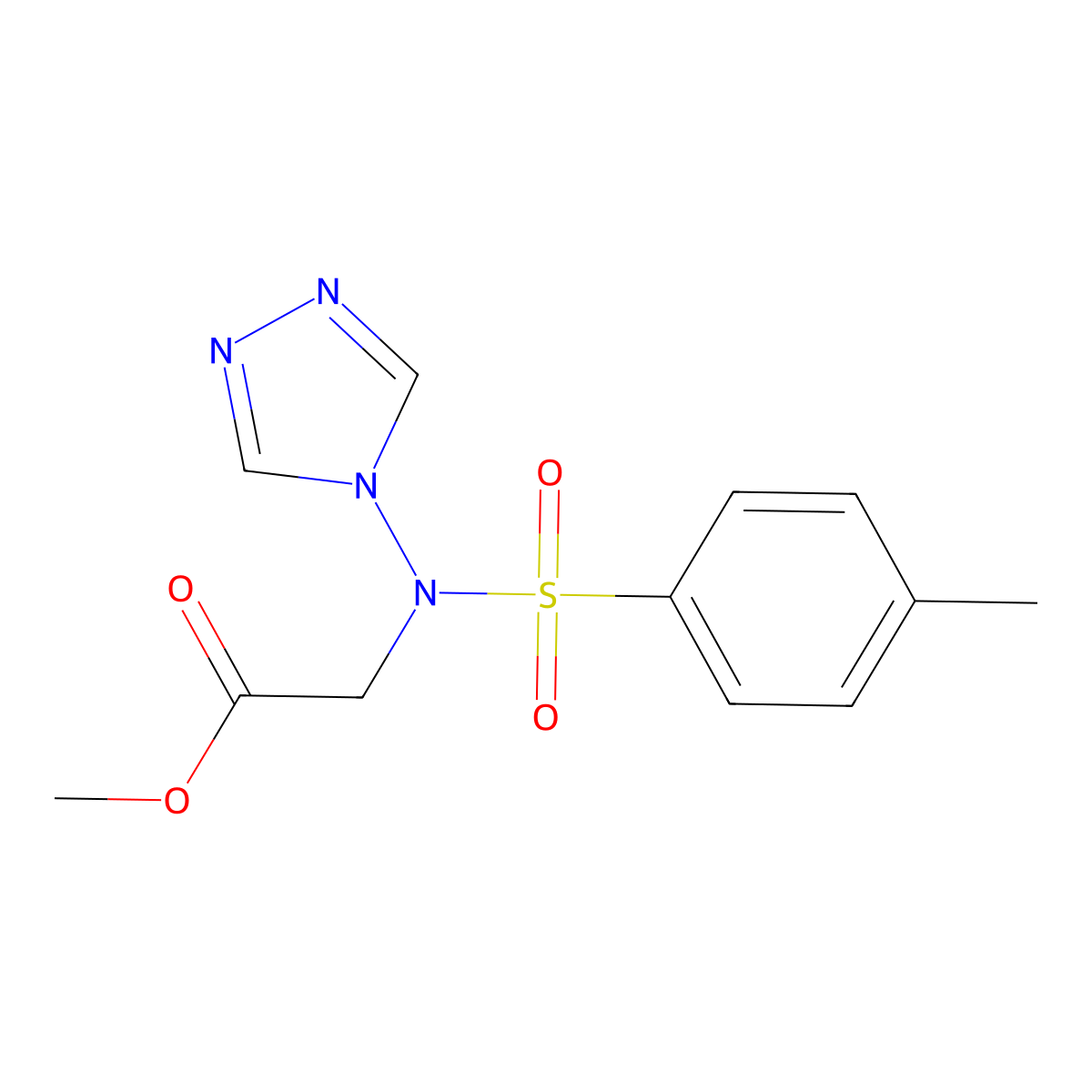 Methyl 2-[(4-methylphenyl)sulfonyl-(1,2,4-triazol-4-yl)amino]acetate molecular structure, CAS 337350-83-1