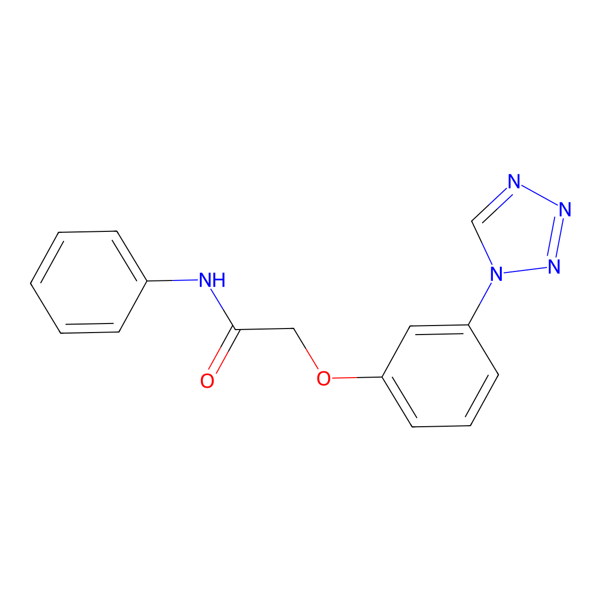 N-Phenyl-2-(3-tetrazol-1-yl-phenoxy)-acetamide molecular structure, CAS 337354-96-8