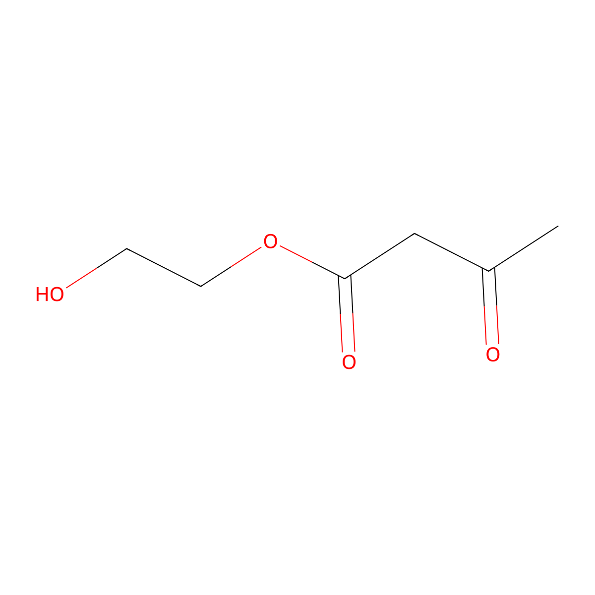 Butanoic acid, 3-oxo-, 2-hydroxyethyl ester molecular structure, CAS 33736-01-5