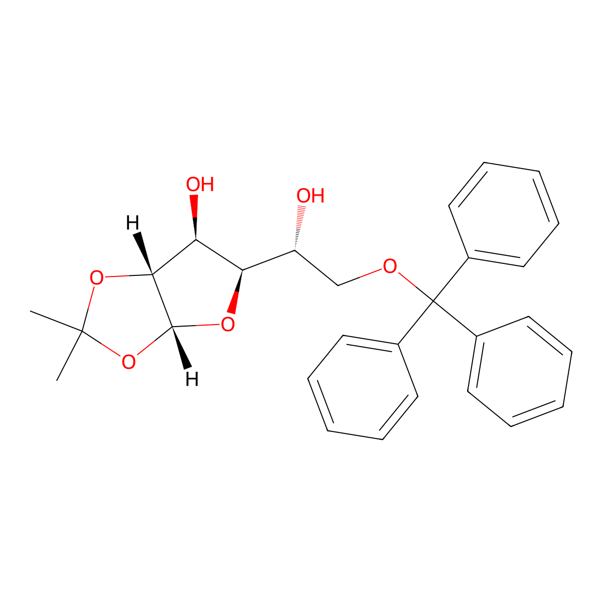 1,2-O-Isopropylidene-6-O-trityl-alpha-D-glucofuranose molecular structure, CAS 33737-08-5