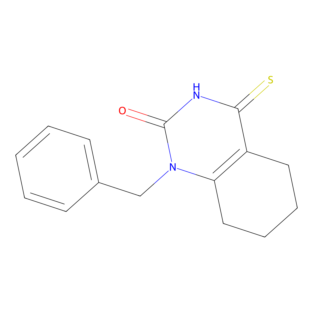 1-Benzyl-4-sulfanylidene-1,2,3,4,5,6,7,8-octahydroquinazolin-2-one molecular structure, CAS 33738-08-8