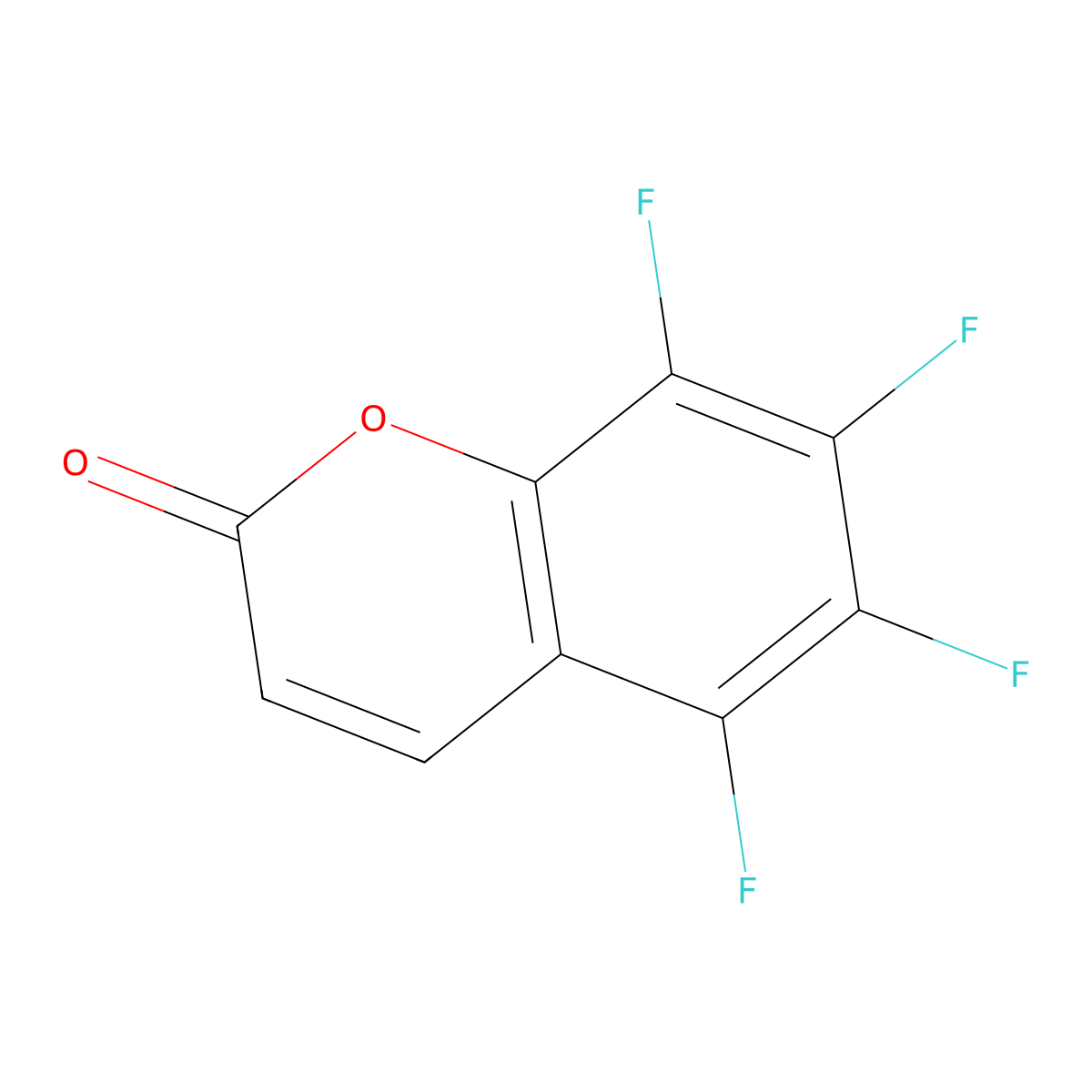 5,6,7,8-Tetrafluorocoumarin molecular structure, CAS 33739-04-7
