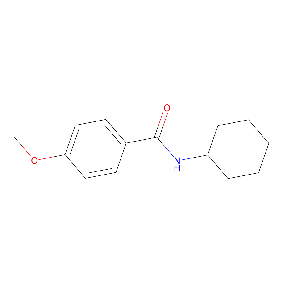 N-cyclohexyl-4-methoxybenzamide molecular structure, CAS 33739-91-2