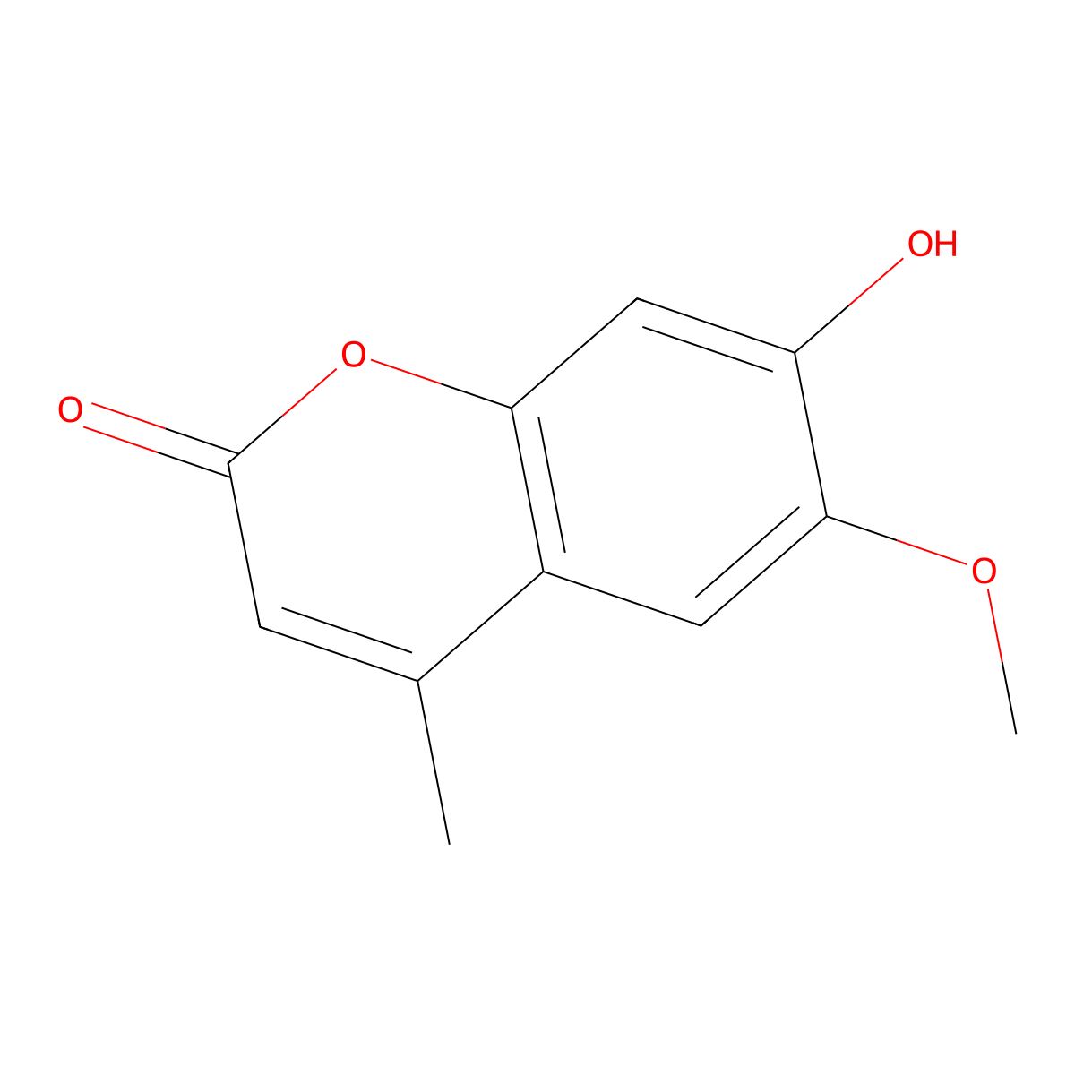 7-Hydroxy-6-methoxy-4-methyl-2H-chromen-2-one molecular structure, CAS 3374-03-6