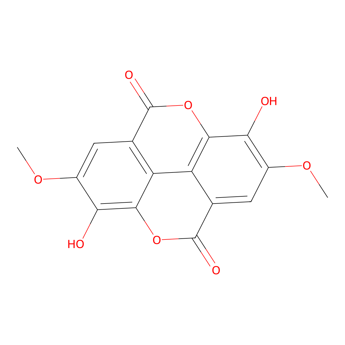 4,4'-Di-O-methylellagic acid molecular structure, CAS 3374-77-4