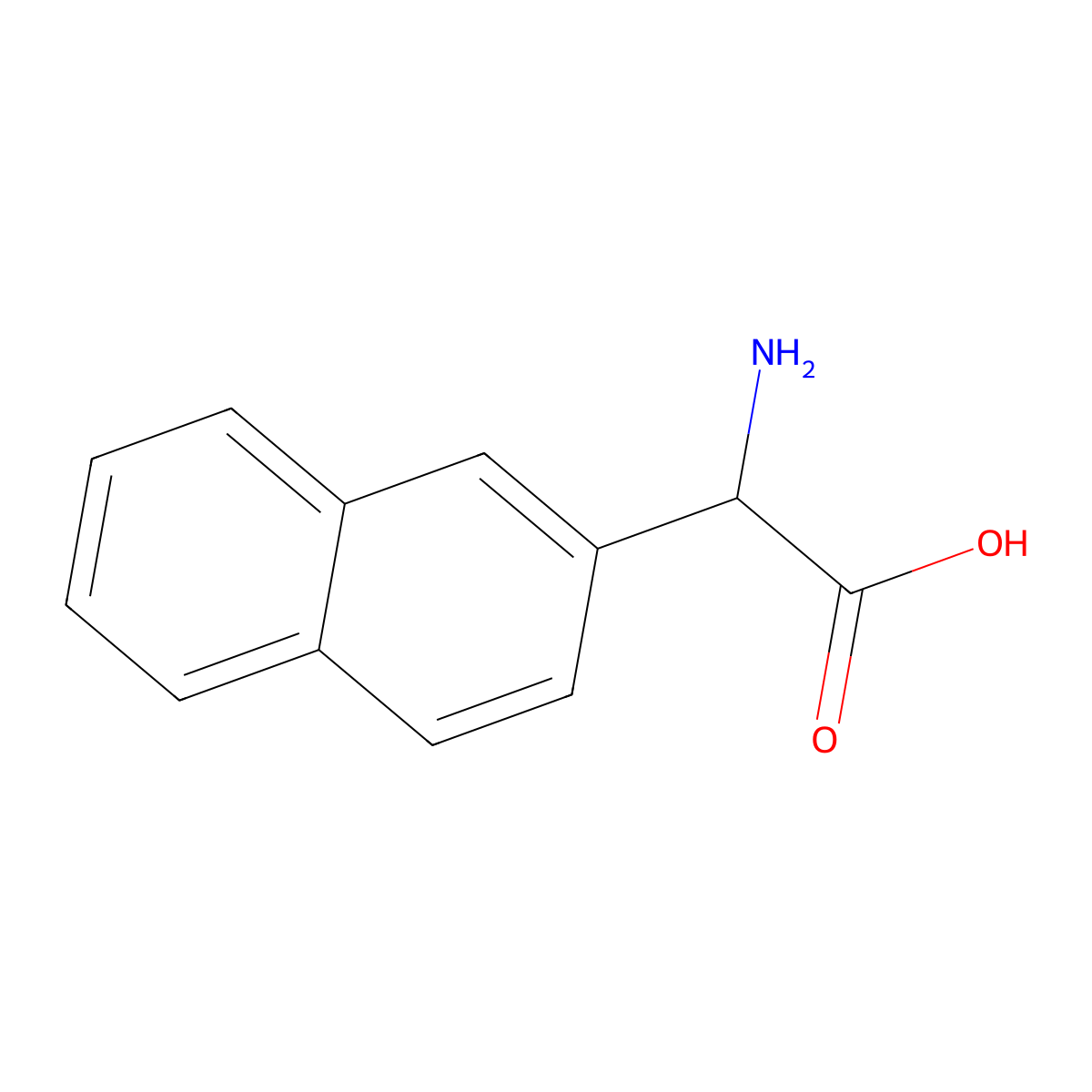 2-Amino-2-(naphthalen-2-yl)acetic acid molecular structure, CAS 33741-78-5