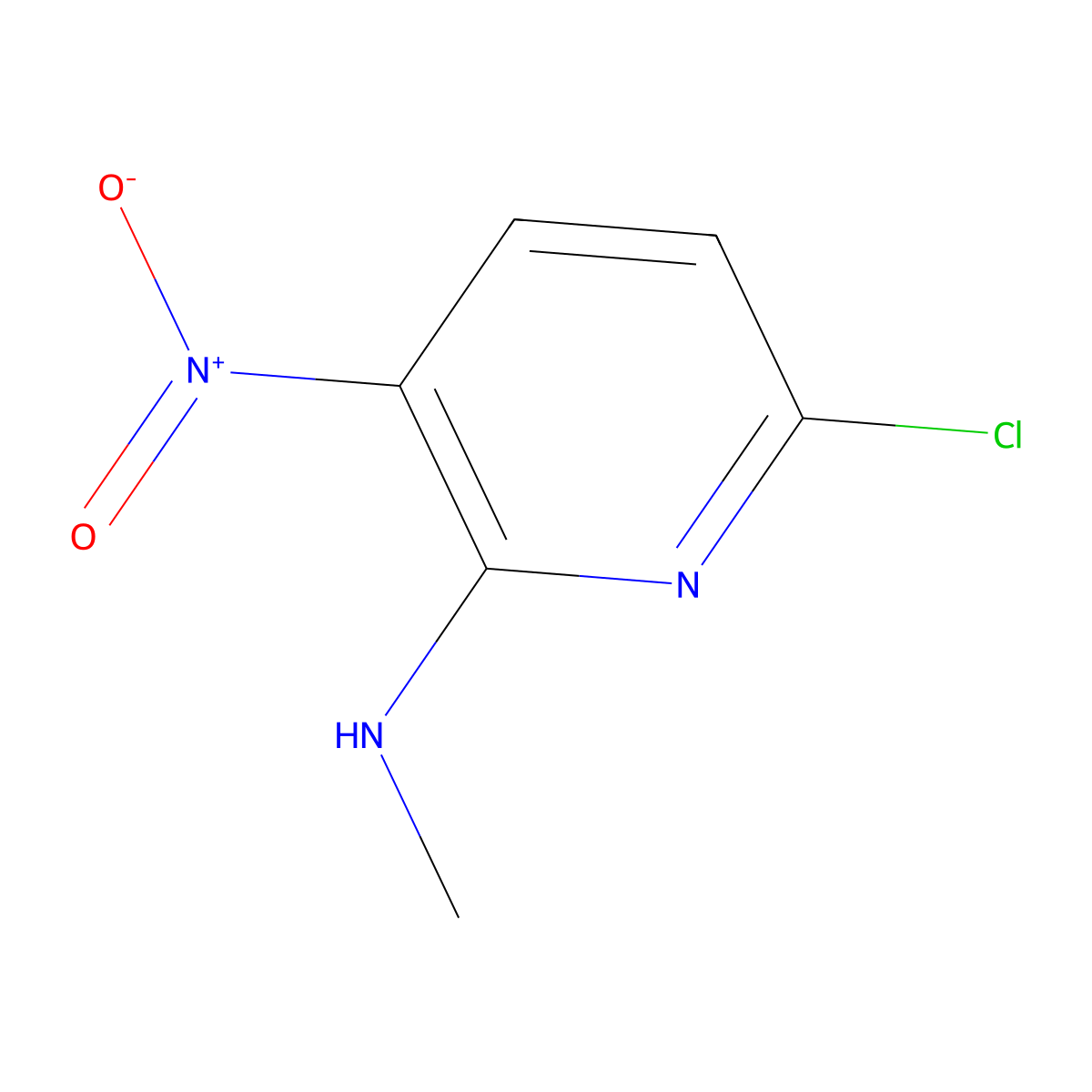 6-chloro-N-methyl-3-nitropyridin-2-amine molecular structure, CAS 33742-70-0