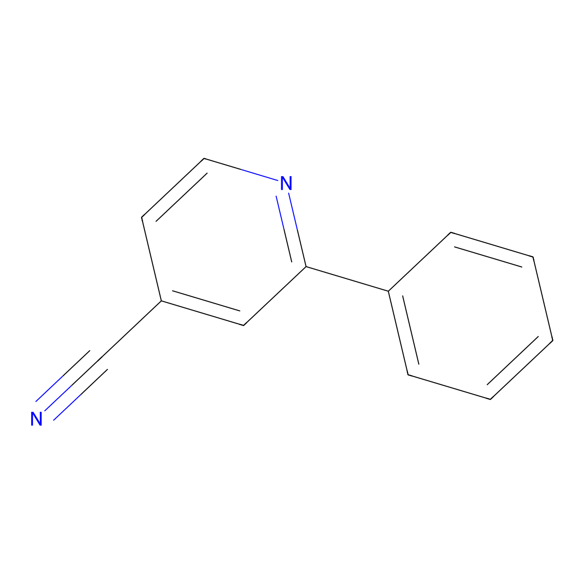 2-Phenylisonicotinonitrile molecular structure, CAS 33744-17-1