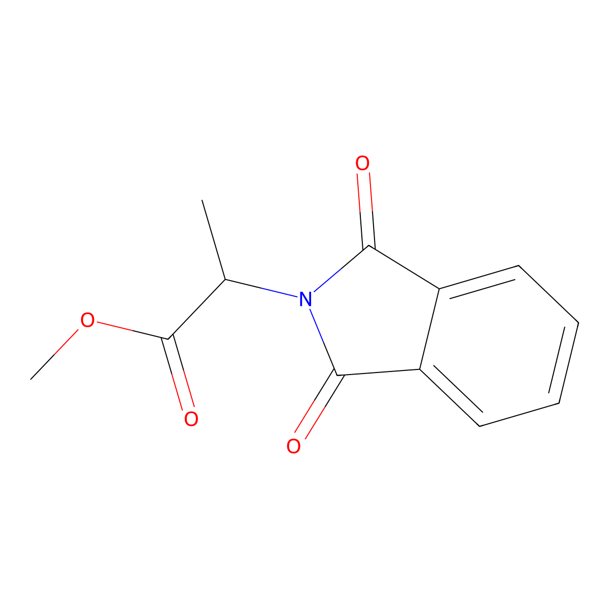 N-Phthaloylalanine methyl ester molecular structure, CAS 33745-25-4