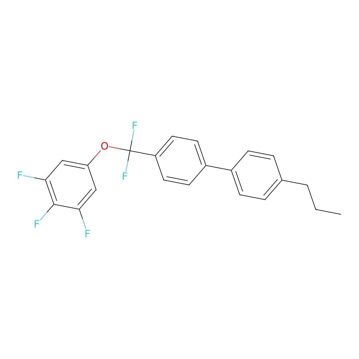 4-(Difluoro(3,4,5-trifluorophenoxy)methyl)-4'-propyl-1,1'-biphenyl molecular structure, CAS 337456-92-5