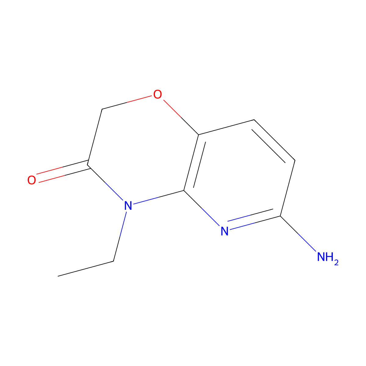 6-Amino-4-ethyl-2H-pyrido[3,2-b]-1,4-oxazin-3(4H)-one molecular structure, CAS 337464-05-8
