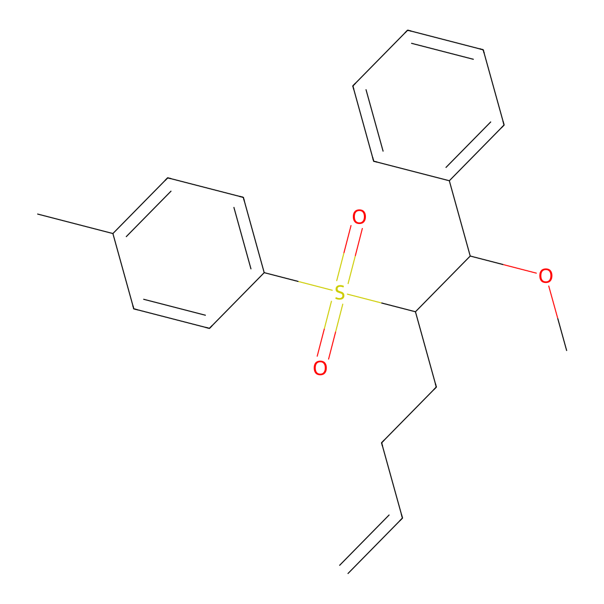 1-[Methoxy(phenyl)methyl]-4-pentenyl 4-methylphenyl sulfone molecular structure, CAS 337467-93-3