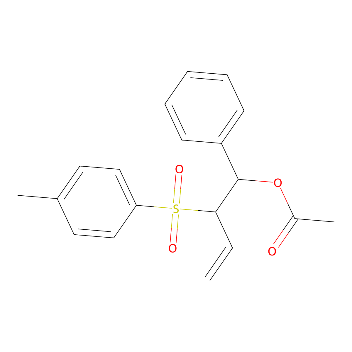 2-[(4-Methylphenyl)sulfonyl]-1-phenyl-3-butenyl acetate molecular structure, CAS 337468-29-8