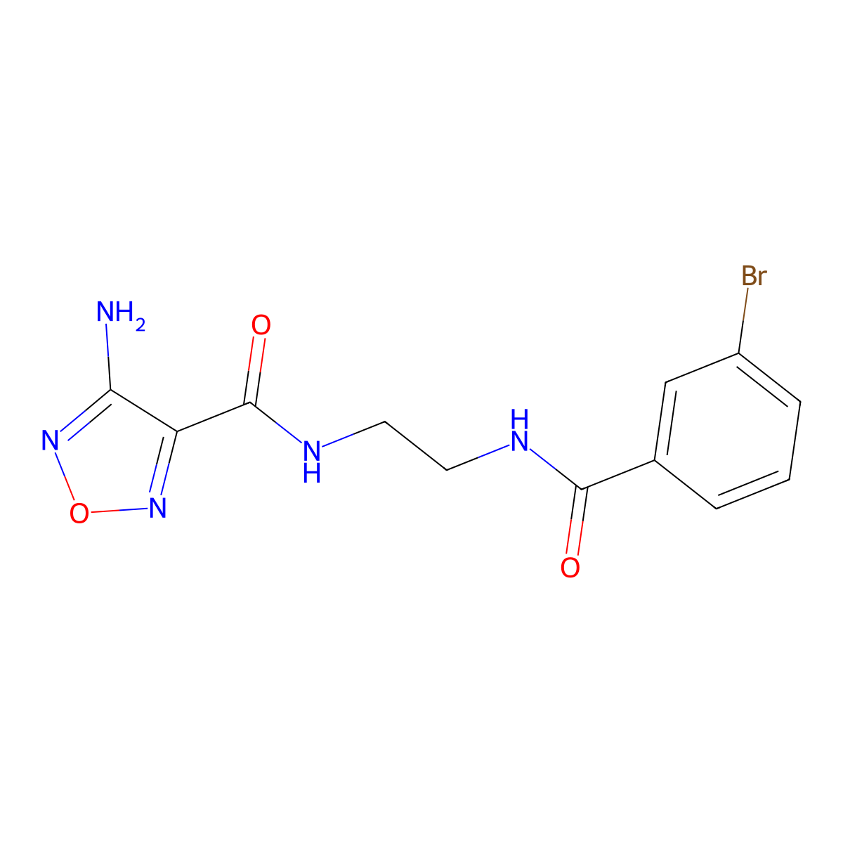 4-amino-N-[2-[(3-bromobenzoyl)amino]ethyl]-1,2,5-oxadiazole-3-carboxamide molecular structure, CAS 337468-96-9
