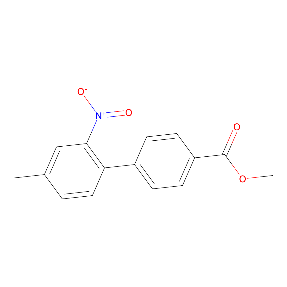 Methyl 4-(4-methyl-2-nitrophenyl)benzoate molecular structure, CAS 337469-02-0
