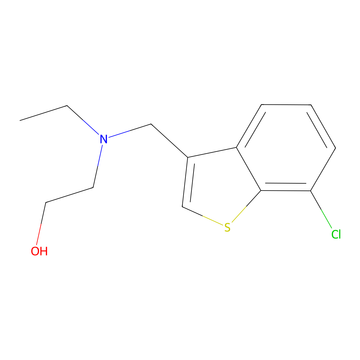 2-[[(7-Chloro-1-benzothien-3-yl)methyl](ethyl)amino]ethanol molecular structure, CAS 337469-26-8