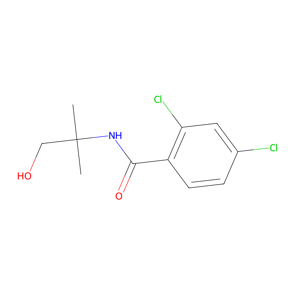 2,4-dichloro-N-(2-hydroxy-1,1-dimethylethyl)benzamide molecular structure, CAS 337469-54-2