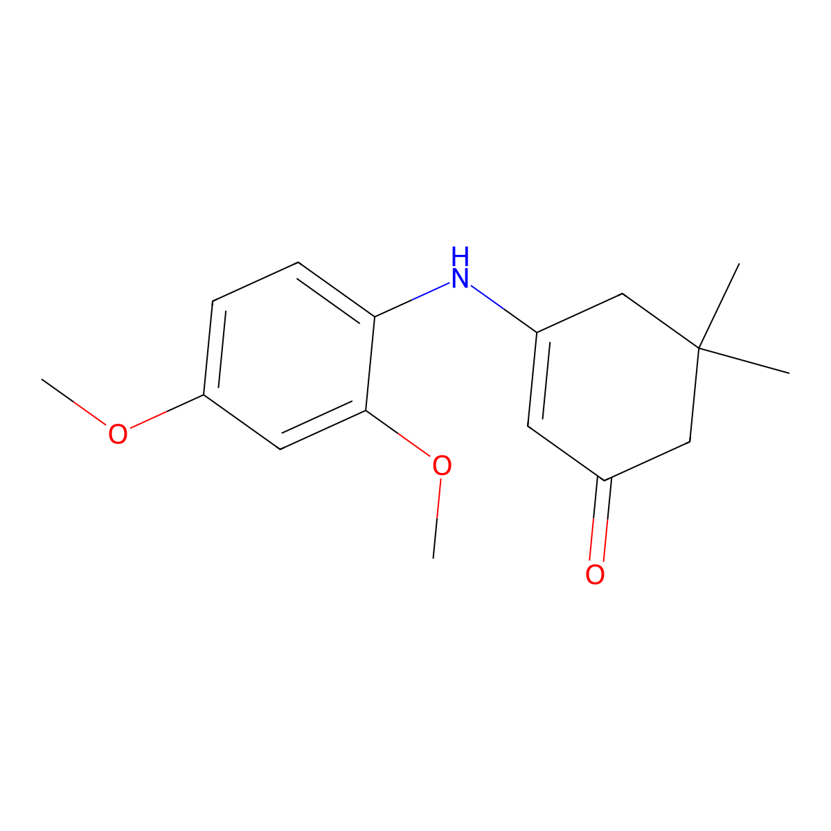 3-[(2,4-Dimethoxyphenyl)amino]-5,5-dimethylcyclohex-2-en-1-one molecular structure, CAS 337470-11-8