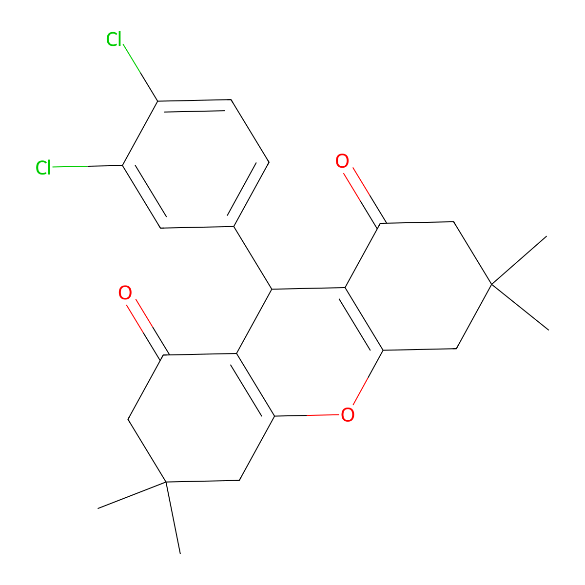 9-(3,4-dichlorophenyl)-3,3,6,6-tetramethyl-3,4,5,6,7,9-hexahydro-1H-xanthene-1,8(2H)-dione molecular structure, CAS 337470-56-1
