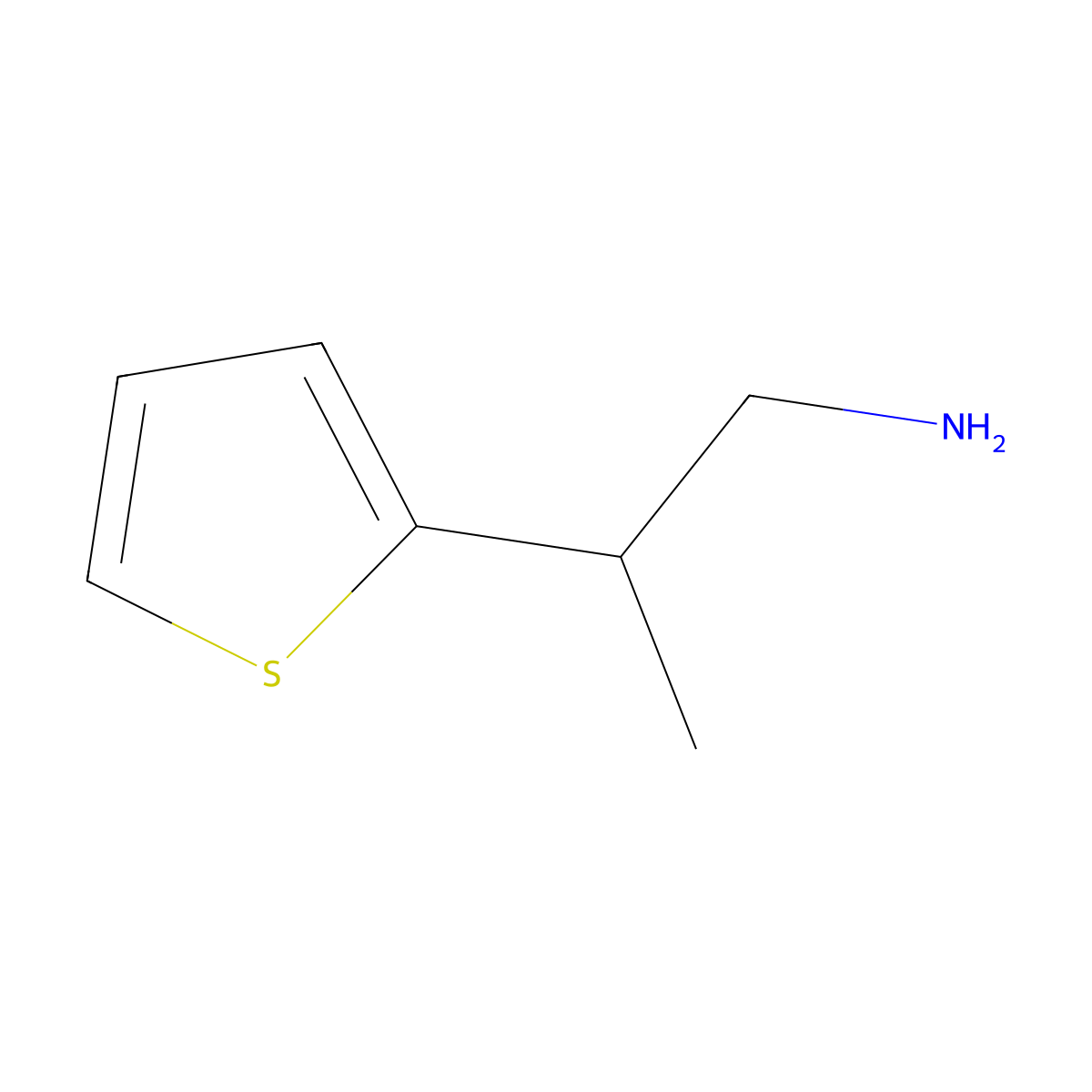 2-(Thiophen-2-yl)propan-1-amine molecular structure, CAS 337471-02-0