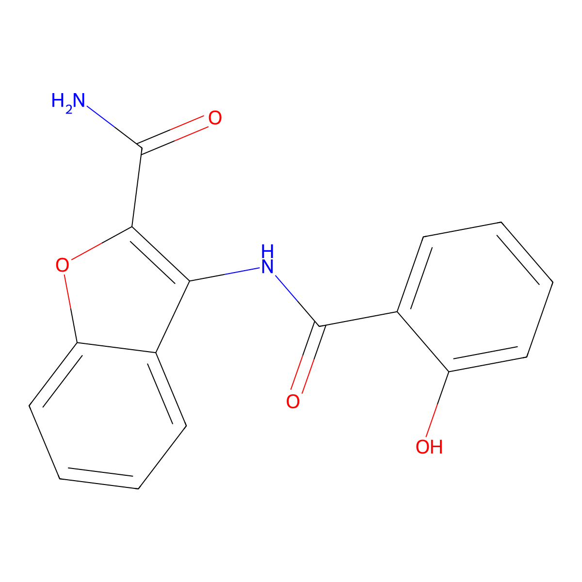 3-[(2-Hydroxybenzoyl)amino]-1-benzofuran-2-carboxamide molecular structure, CAS 337471-03-1