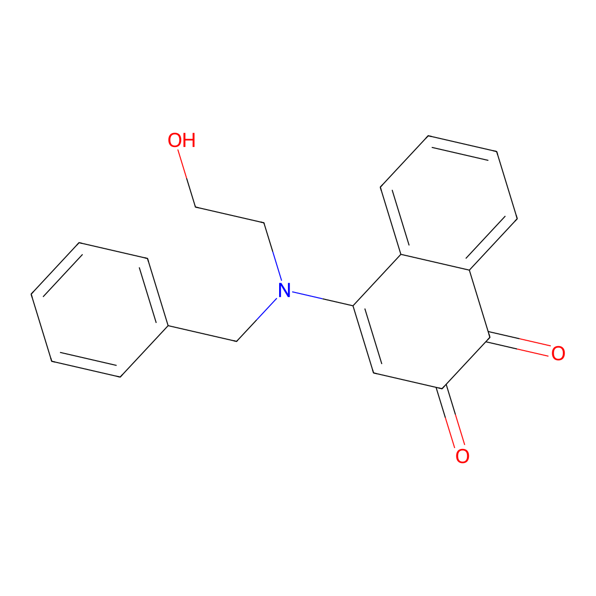 4-[Benzyl(2-hydroxyethyl)amino]-1,2-naphthalenedione molecular structure, CAS 337471-24-6