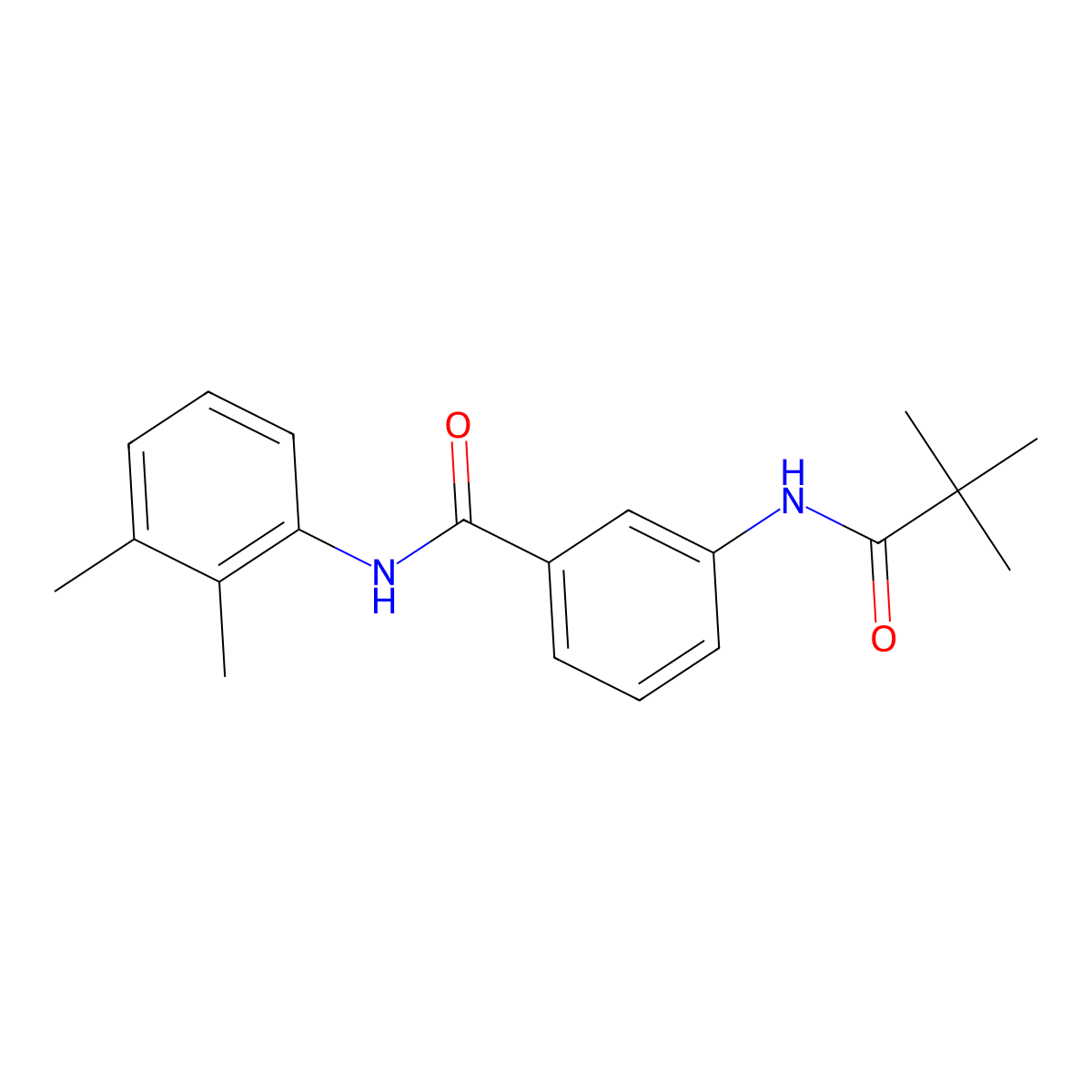 N-(2,3-dimethylphenyl)-3-(2,2-dimethylpropanoylamino)benzamide molecular structure, CAS 337471-60-0