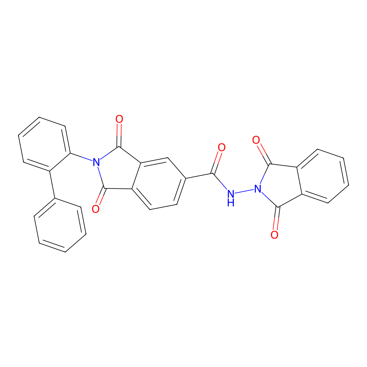 N-(1,3-dioxoisoindol-2-yl)-1,3-dioxo-2-(2-phenylphenyl)isoindole-5-carboxamide molecular structure, CAS 337471-71-3