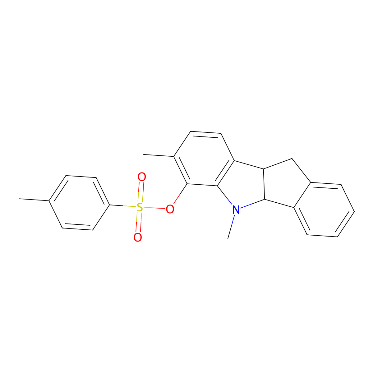 5,7-Dimethyl-4b,5,9b,10-tetrahydroindeno[1,2-b]indol-6-yl 4-methylbenzenesulfonate molecular structure, CAS 337471-95-1