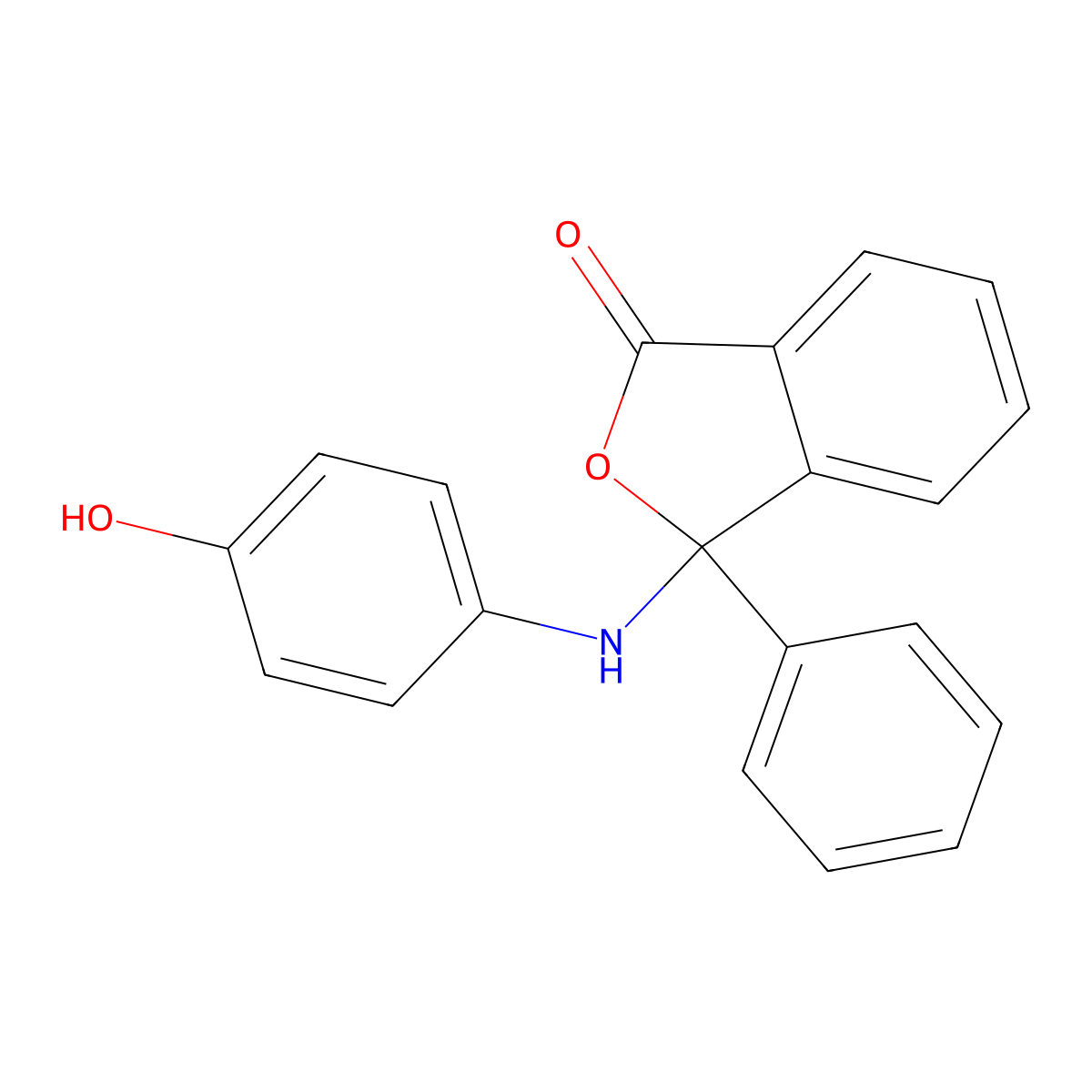 3-(4-Hydroxyanilino)-3-phenyl-2-benzofuran-1-one molecular structure, CAS 337474-34-7