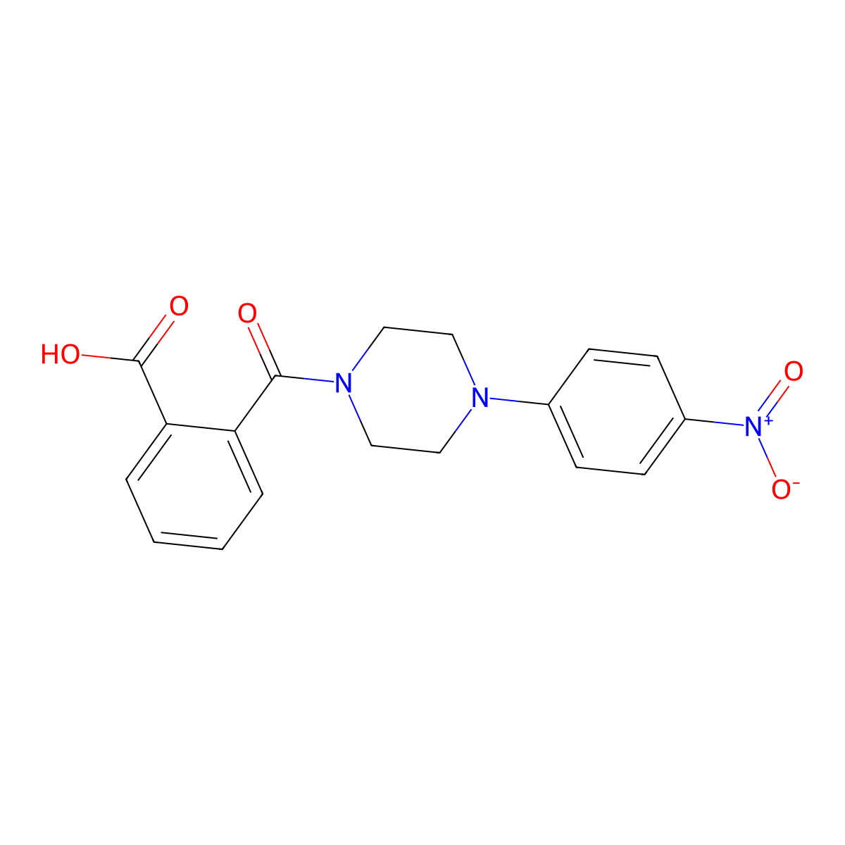 2-{[4-(4-Nitrophenyl)piperazin-1-yl]carbonyl}benzoic acid molecular structure, CAS 337476-60-5