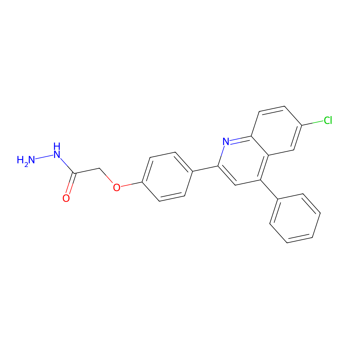 2-[4-(6-Chloro-4-phenylquinolin-2-yl)phenoxy]acetohydrazide molecular structure, CAS 337483-13-3