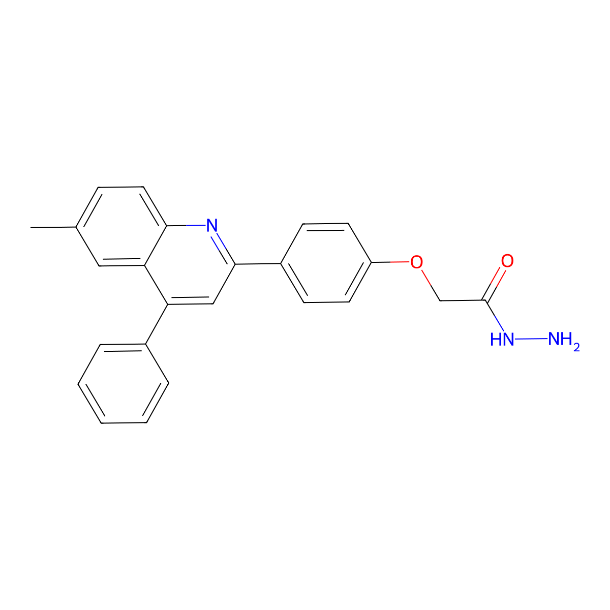 2-[4-(6-Methyl-4-phenylquinolin-2-yl)phenoxy]acetohydrazide molecular structure, CAS 337483-31-5