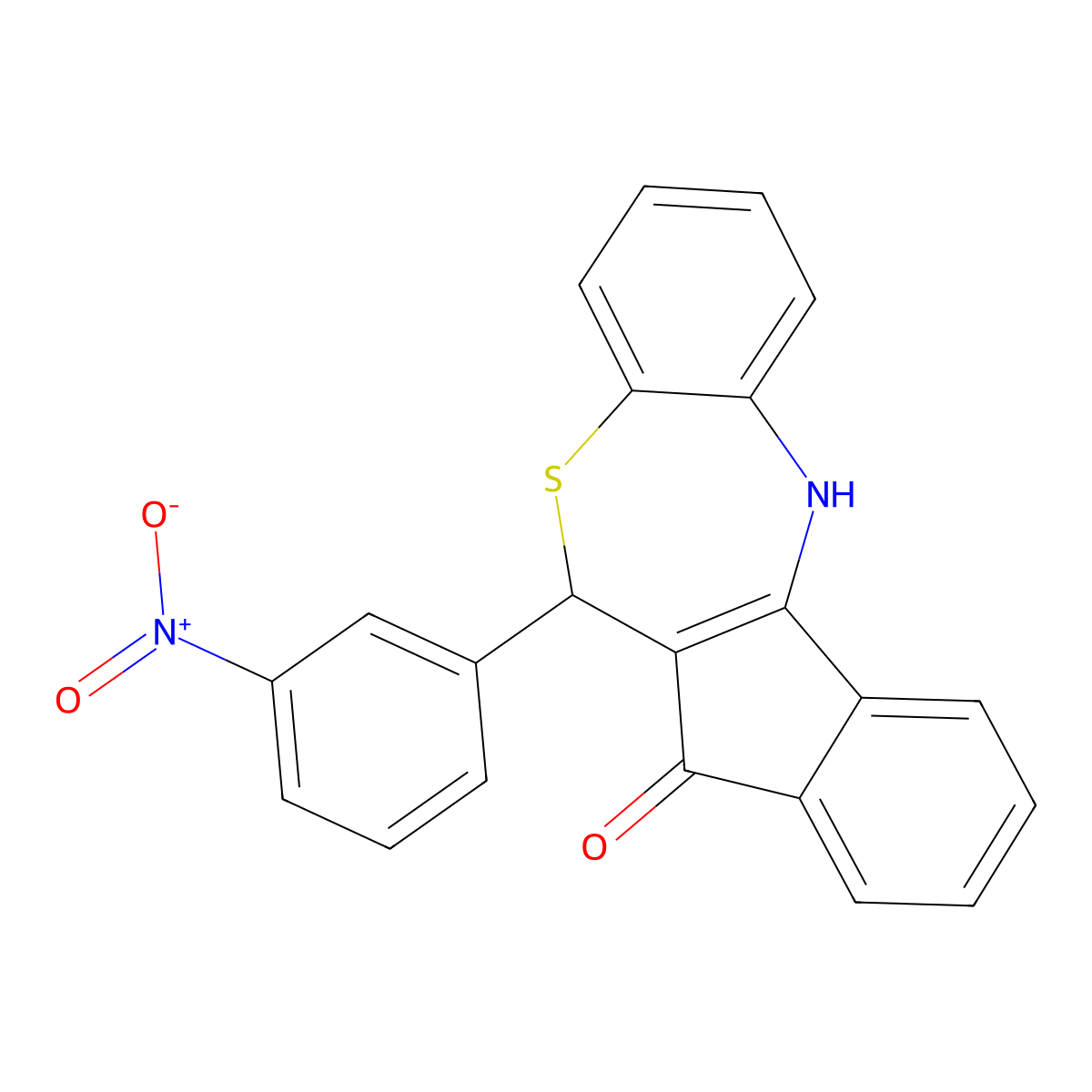 6-(3-nitrophenyl)-6H-benzo[b]indeno[1,2-e][1,4]thiazepin-5-ol molecular structure, CAS 337484-59-0