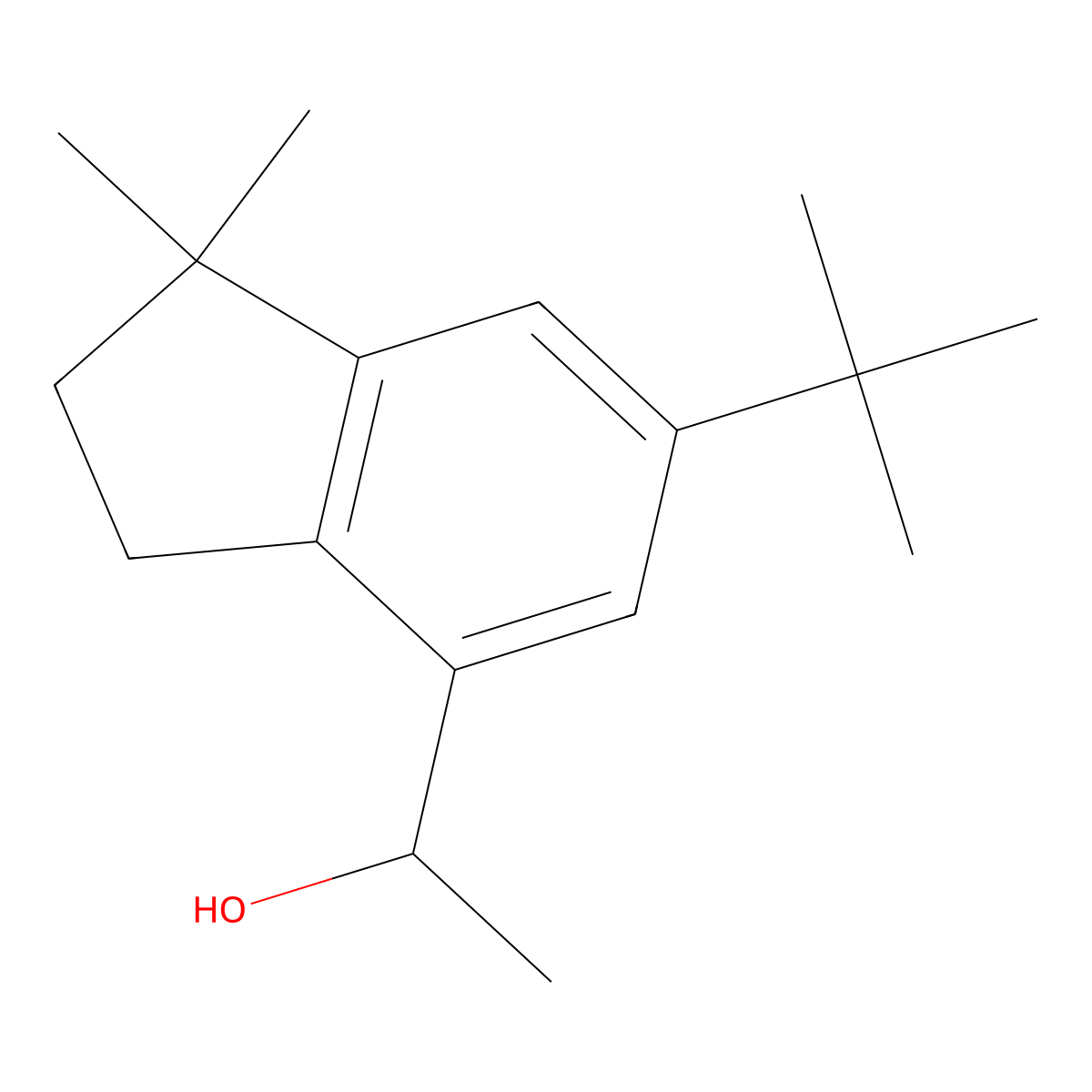 1-[6-(Tert-butyl)-1,1-dimethylindan-4-yl]ethan-1-ol molecular structure, CAS 337484-84-1