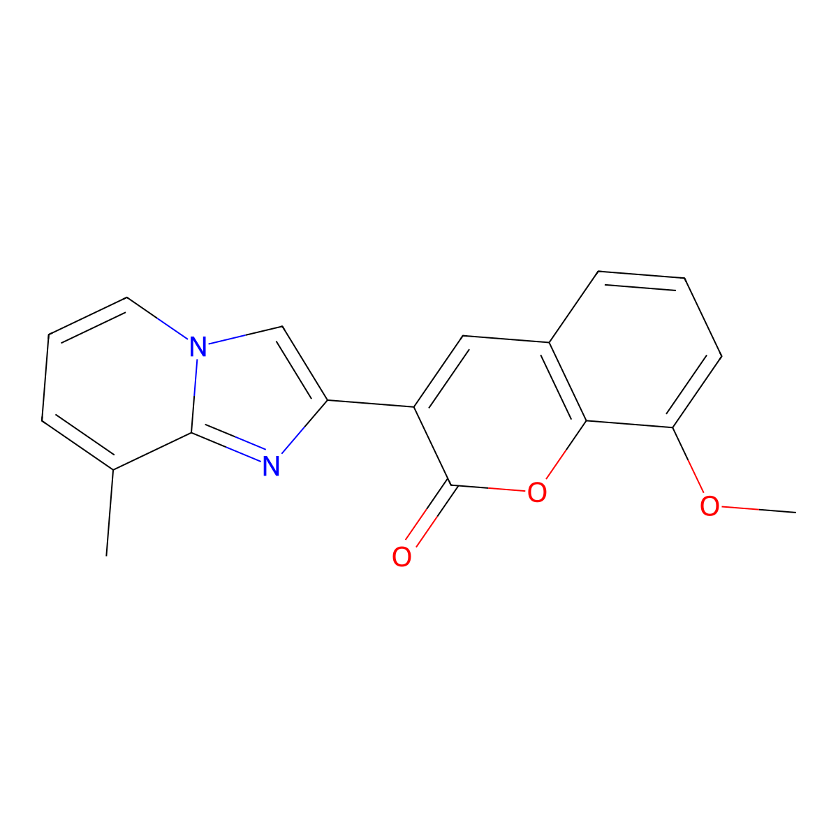 8-methoxy-3-(8-methylimidazo[1,2-a]pyridin-2-yl)-2H-chromen-2-one molecular structure, CAS 337485-49-1