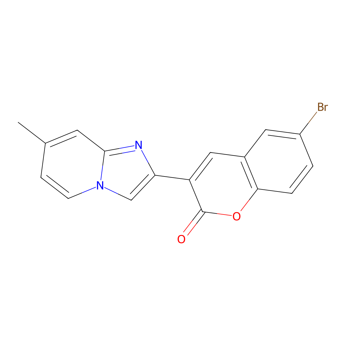 6-bromo-3-{7-methylimidazo[1,2-a]pyridin-2-yl}-2H-chromen-2-one molecular structure, CAS 337485-56-0