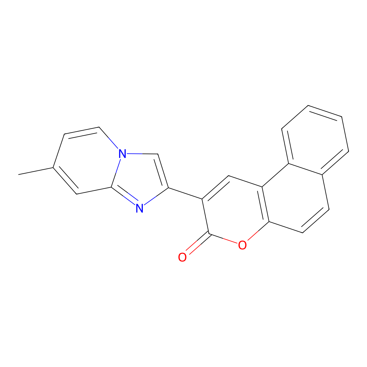 2-{7-methylimidazo[1,2-a]pyridin-2-yl}-3H-benzo[f]chromen-3-one molecular structure, CAS 337485-59-3