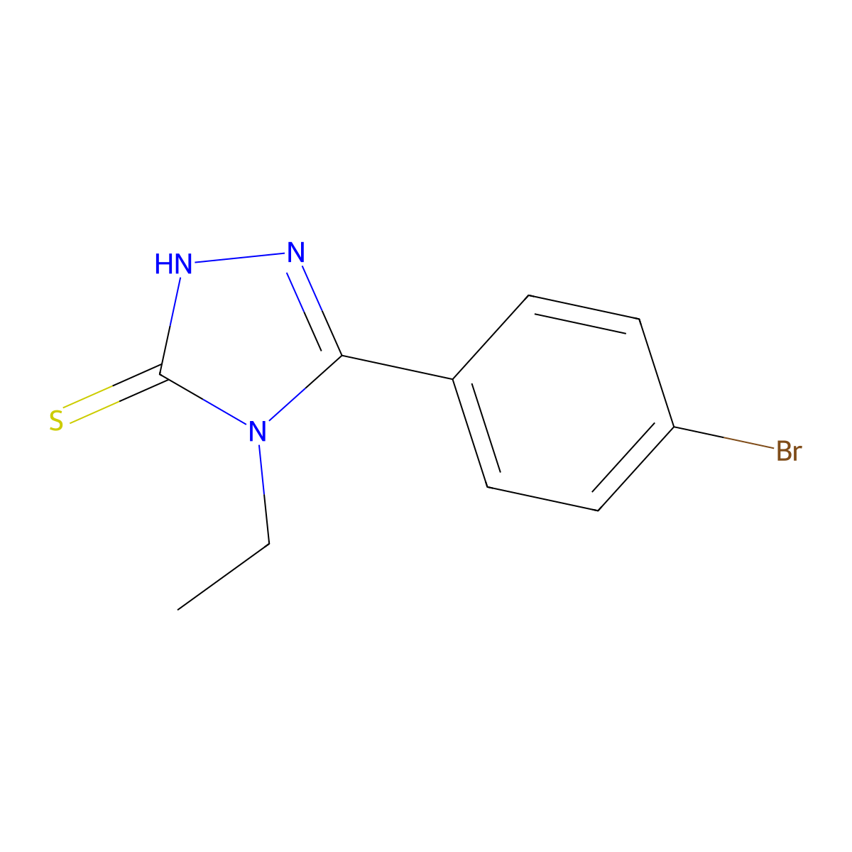 5-(4-bromophenyl)-4-ethyl-4H-1,2,4-triazole-3-thiol molecular structure, CAS 337487-15-7