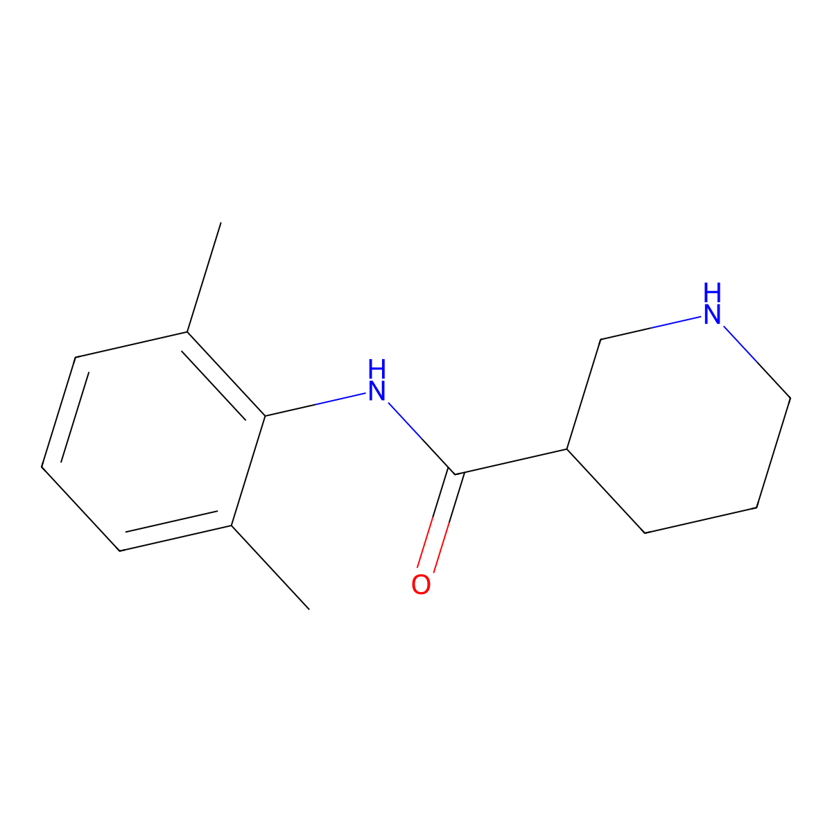 Piperidine-3-carboxylic acid (2,6-dimethyl-phenyl)-amide molecular structure, CAS 337488-90-1